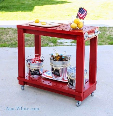 Outdoor rolling cart