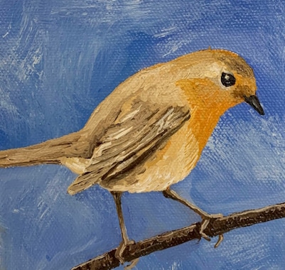 European Robin with Branch - Image 4