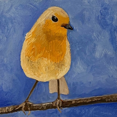 European Robin with Branch - Image 3